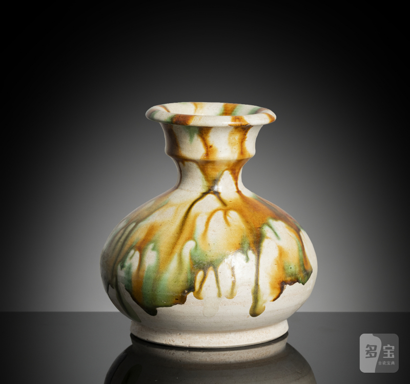 A 'Sancai'- glazed earthenware vase - 图2
